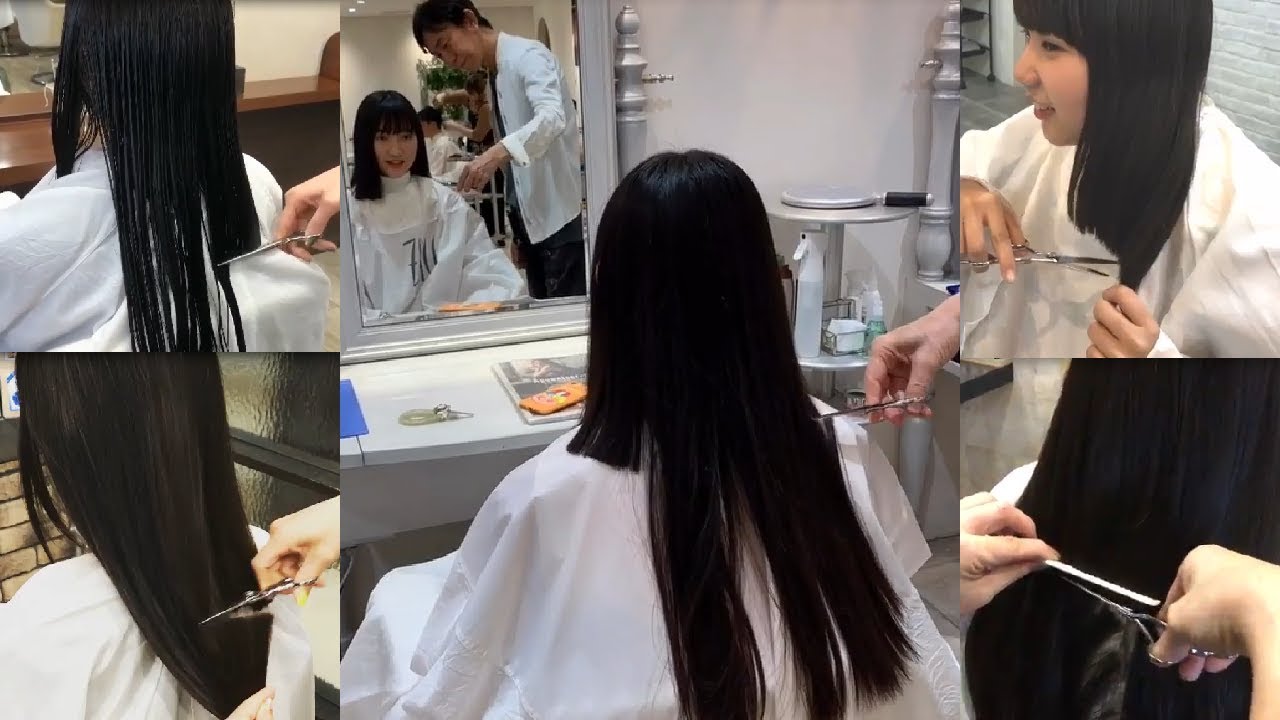 【LongHairCut】女子高校生バッサリ断髪集 High school student hair cut【long to short】