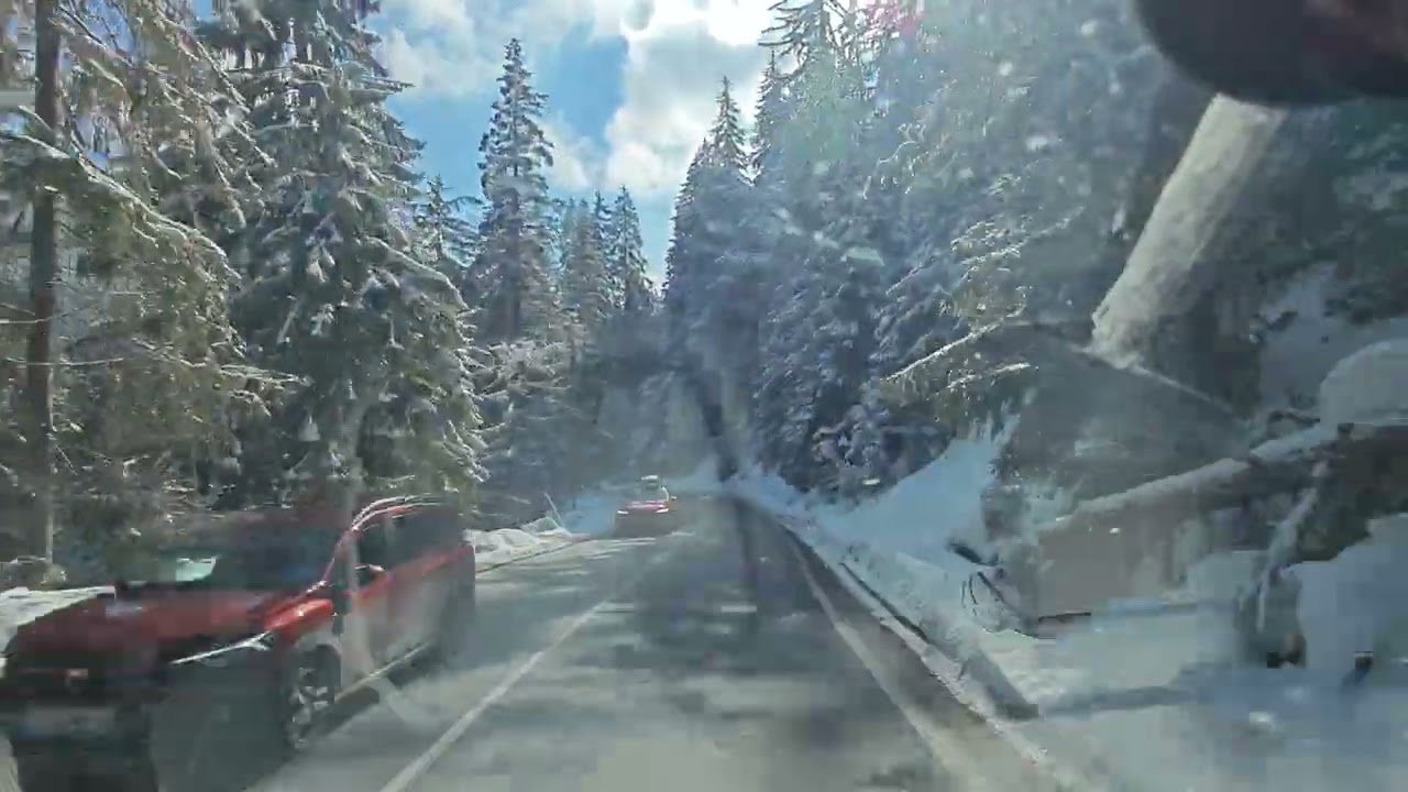 Banderiska Poljana to Bansko Gondola Ski Lift, Bulgaria | Silent Drive, Snow