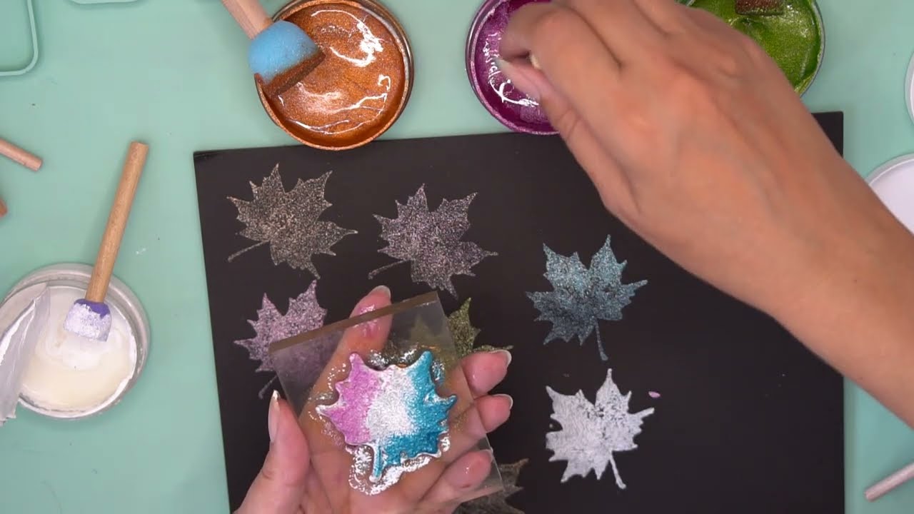 Test der 3 D Stempel-& Papiefarbe von ViVa Decor.