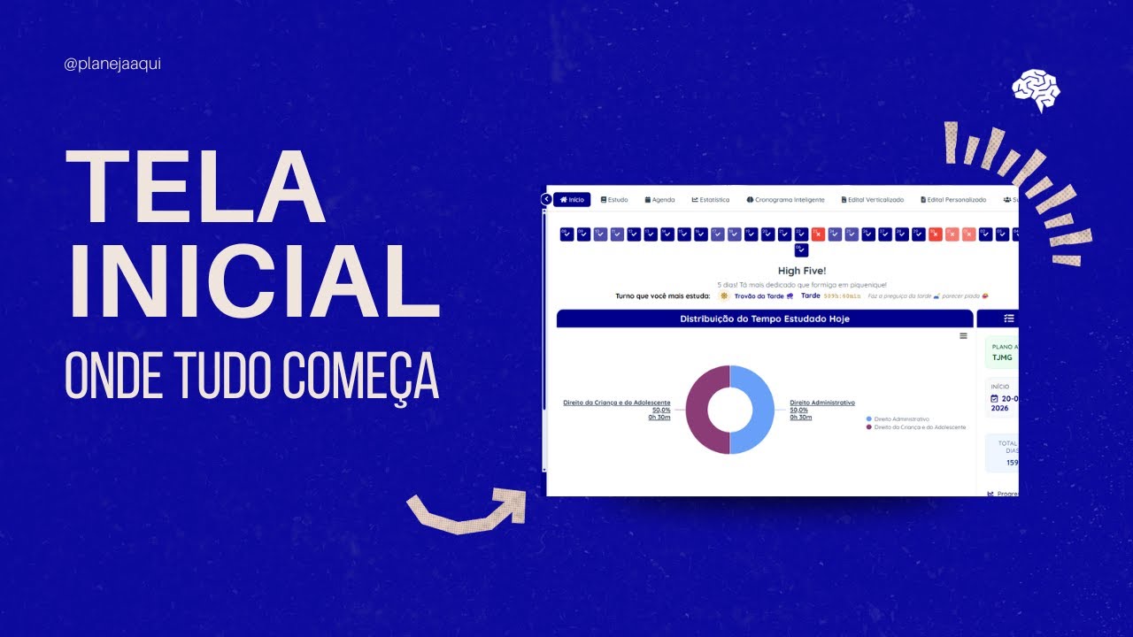 01 - Tela inicial do Planeja Aqui: Por onde começar na plataforma