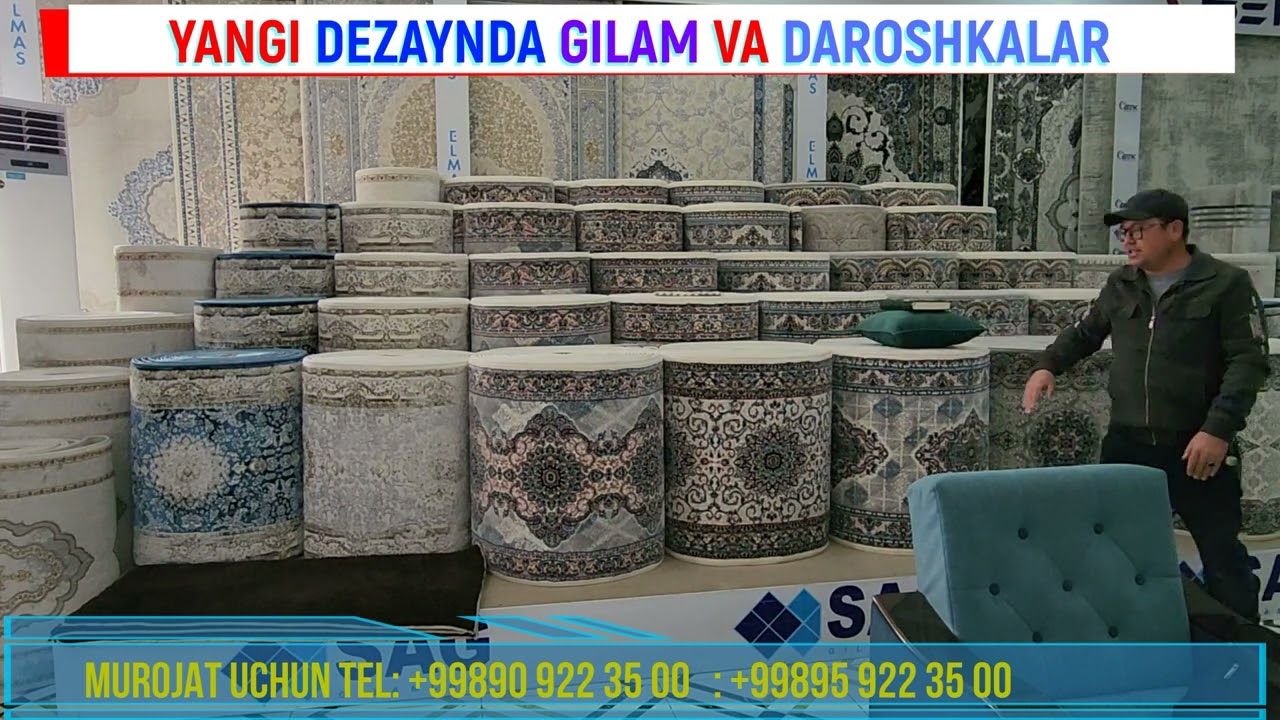 YANGI DEZAYNDA GILAM VA DAROSHKALAR #ковры #gilam #ковёр #gilamlar #metrajni