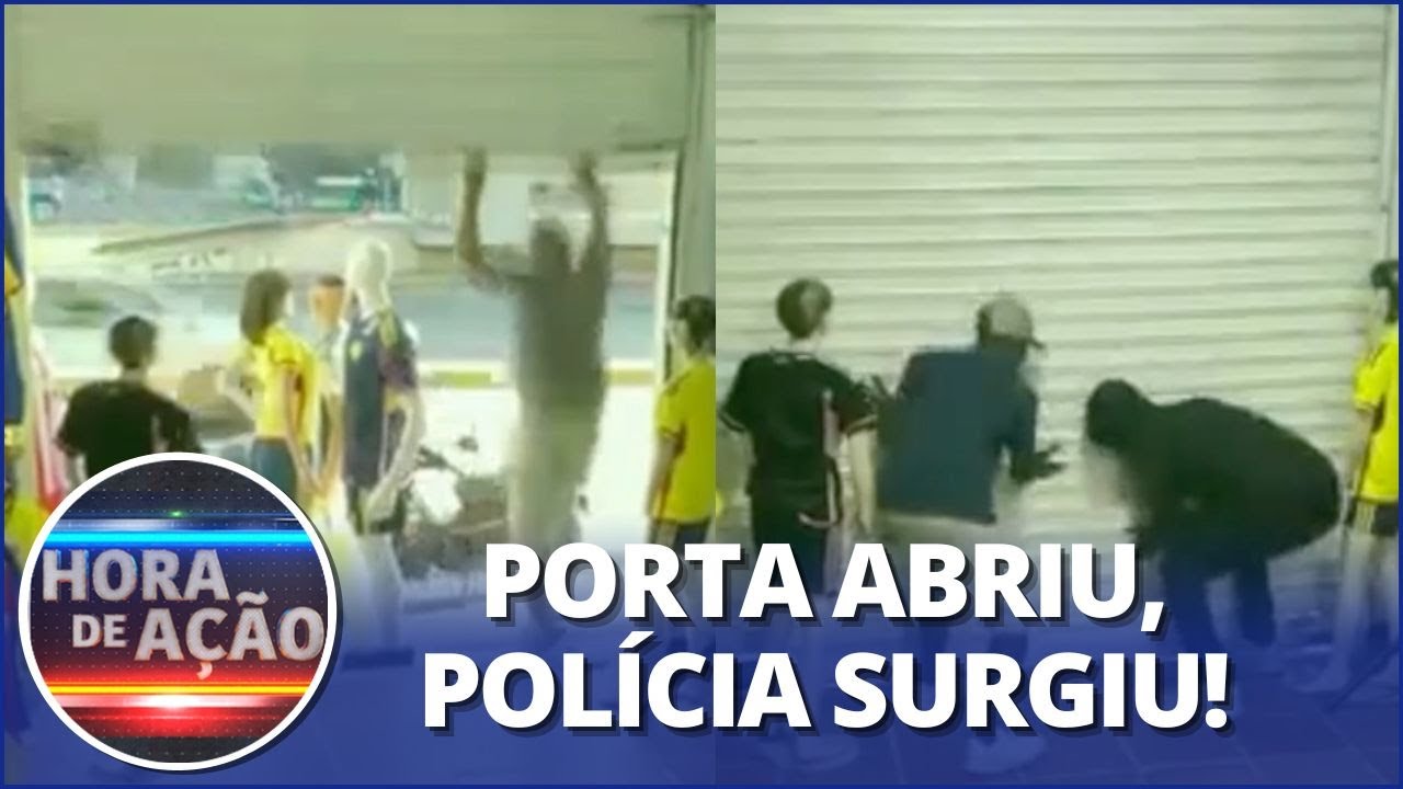 Comerciante fecha portas e bandidos ficam presos durante roubo