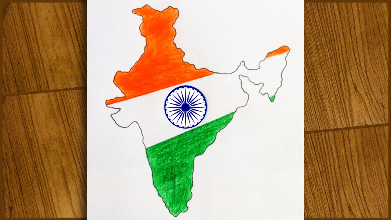 How to Draw India Map Easily | Easy Trick to Draw the Map of India | Map of India