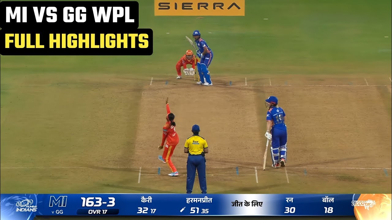 MI vs GG WPL 2026 6th Match Highlights | Mumbai Indians vs Gujarat Gaints Match Highlights 2026