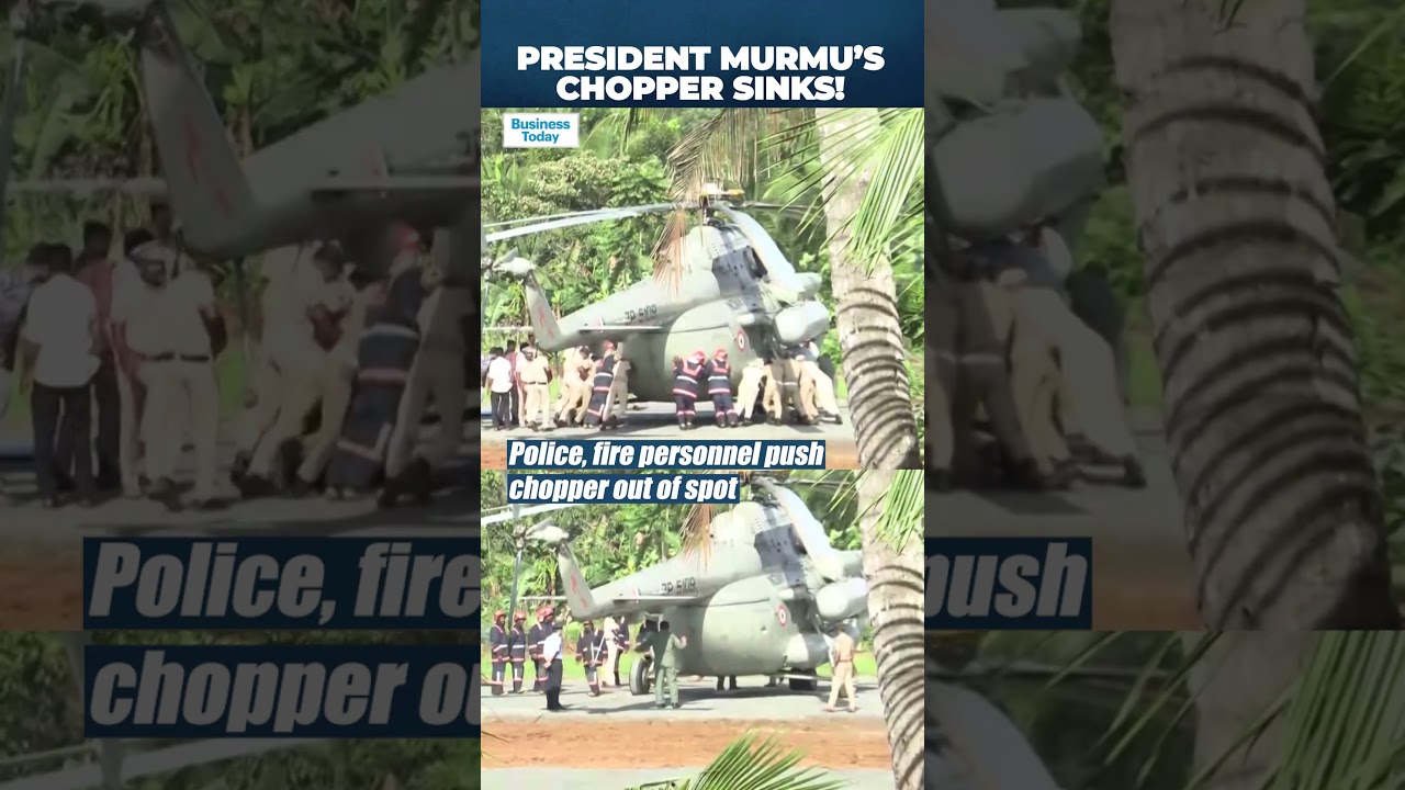 President Droupadi Murmu&rsquo;s Helicopter Stuck As Helipad Sinks During Sabarimala Visit