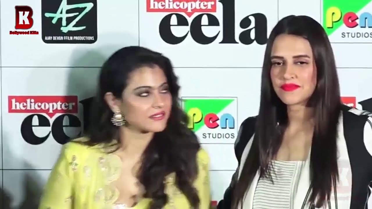 Kajol Angry On Neha Dhupia In Front Of Ajay Devgan At Helicopter Eela Trailer Launch