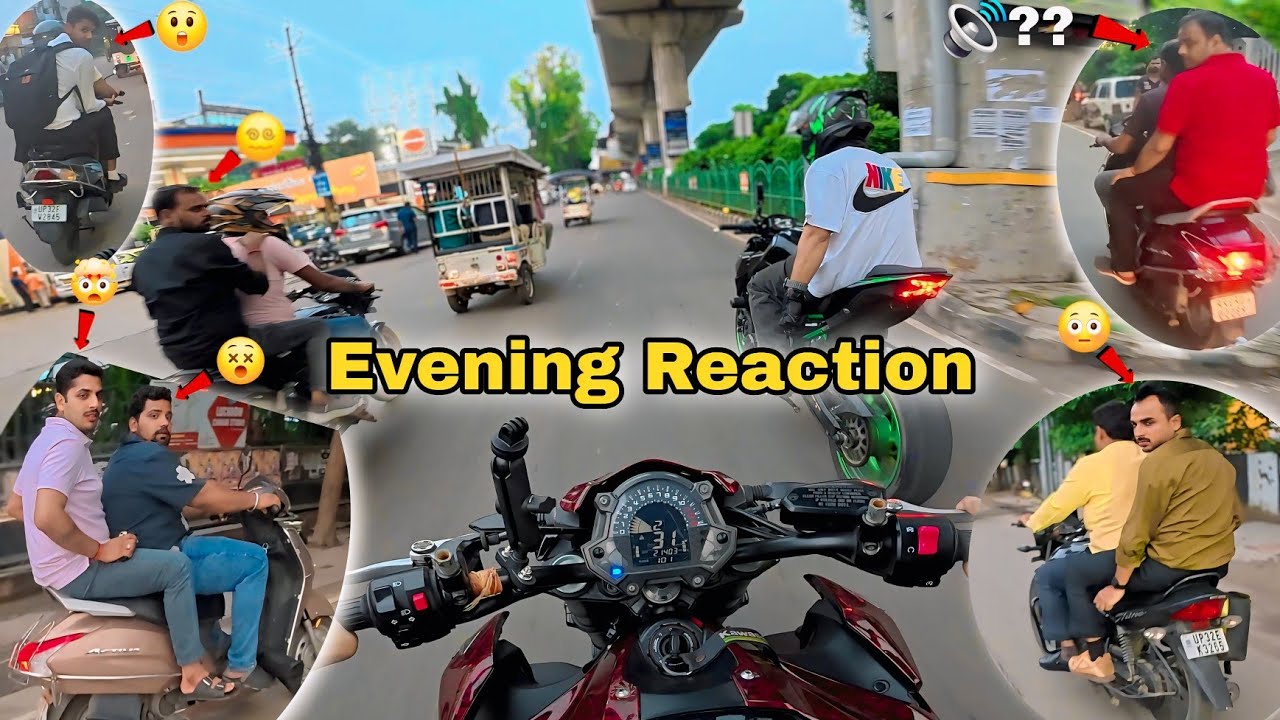 Z900 Public Reactions in Lucknow &ndash; Evening Ride  🏍️✨