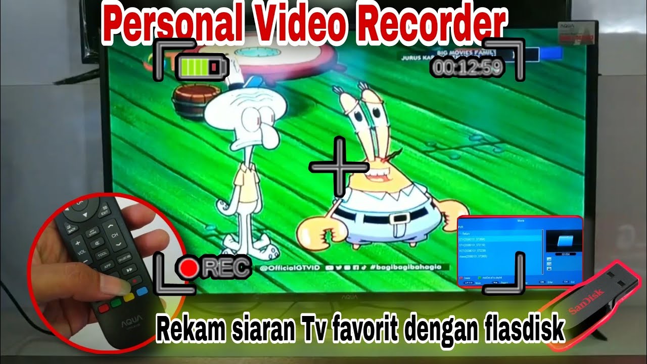 Begini... Cara MEREKAM siaran TELEVISI Favorit..!! hanya dengan  menggunakan Flasdisk & PVR