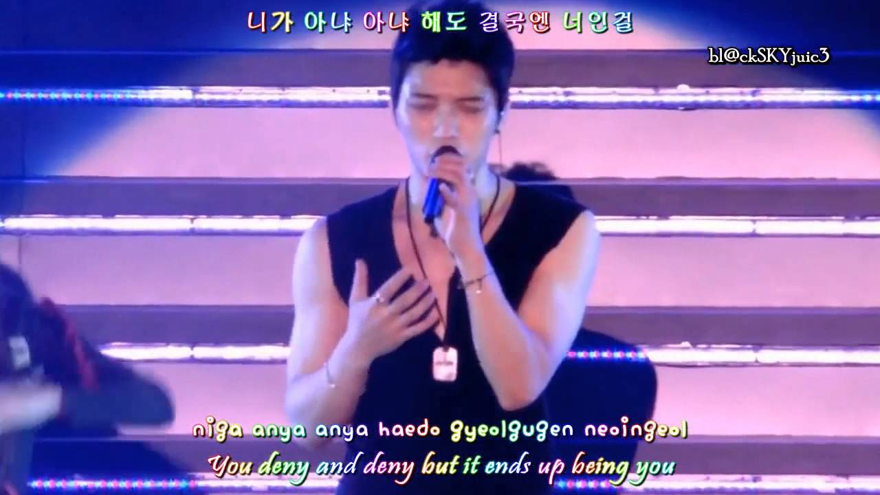 JYJ - Get Out LIVE [hangul + roman + eng sub]