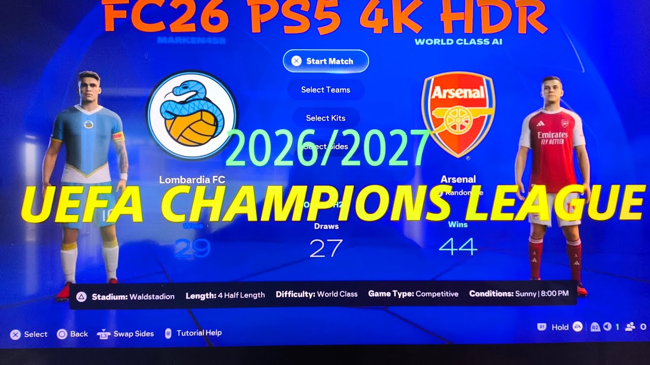 EA SPORTS FC 26* Inter Mediolan vs Arsenal "UEFA CHAMPIONS LEAGUE" PS5 4K HDR Gameplay