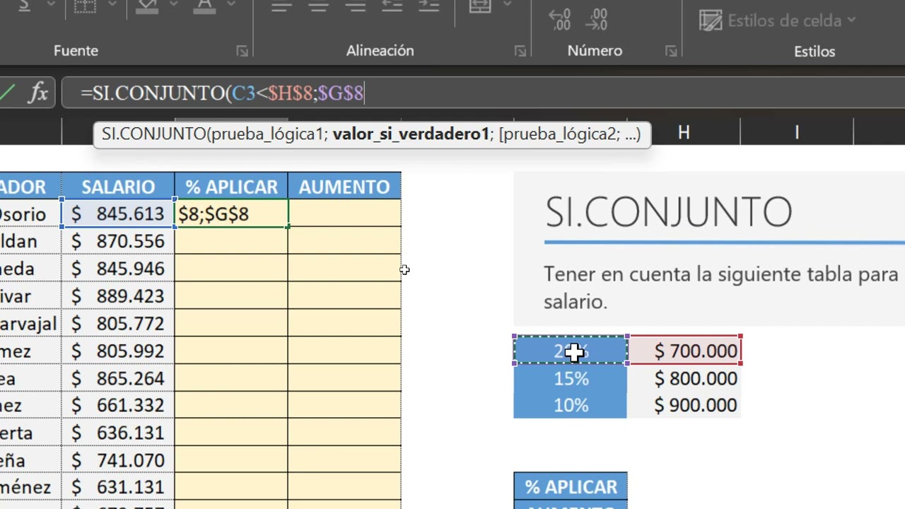 Cómo Utilizar la Función SI.CONJUNTO en Excel: Ejemplos Prácticos