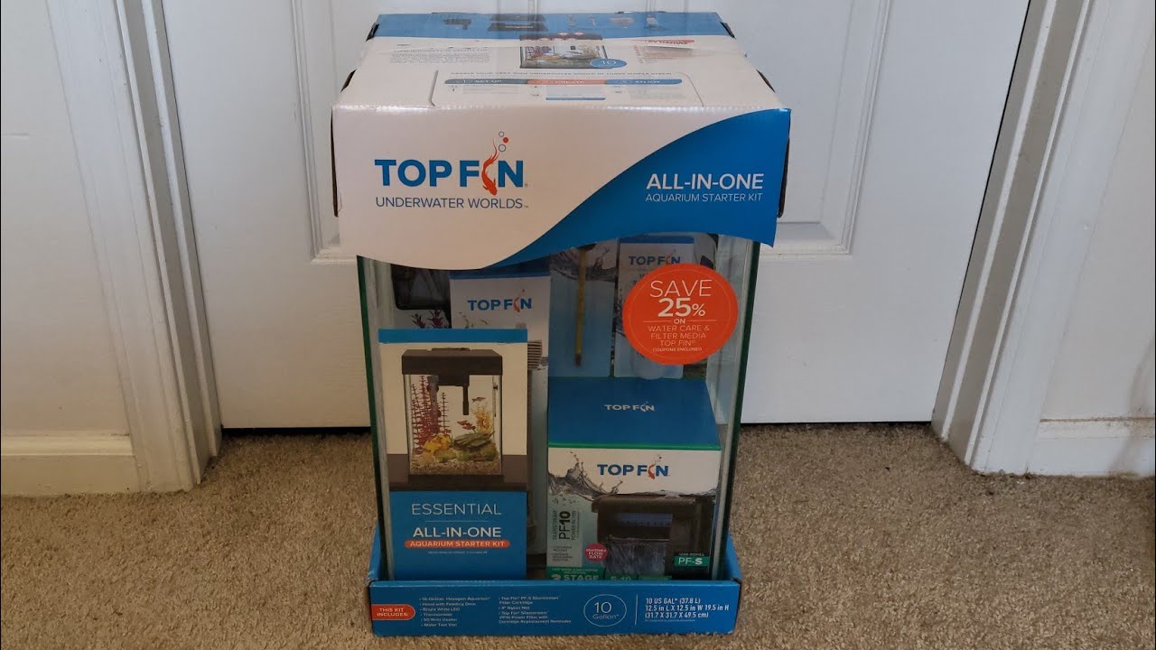Unboxing New 10 Gallon Top Fin Aquarium Starter kit | Petsmart Sale | Betta Fish Tank