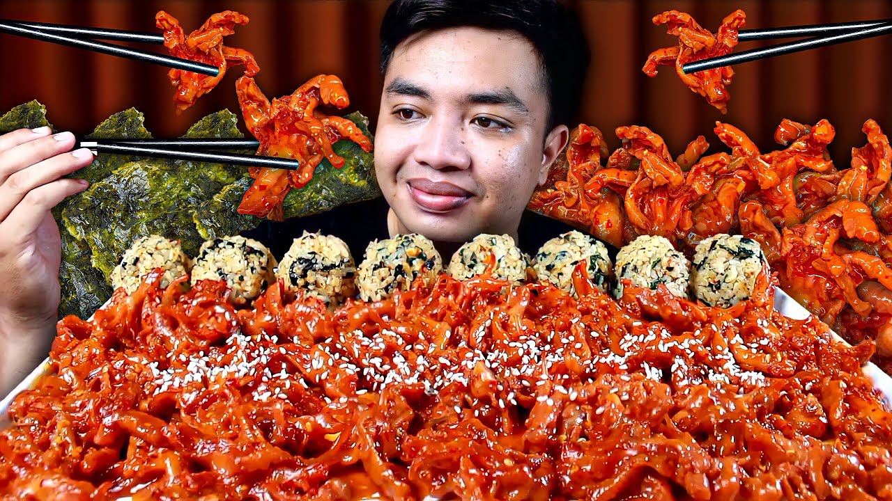 MUKBANG CEKER PEDAS TANPA TULANG ALA KOREAN FOOD | SPICY BONELESS CHICKEN FEET