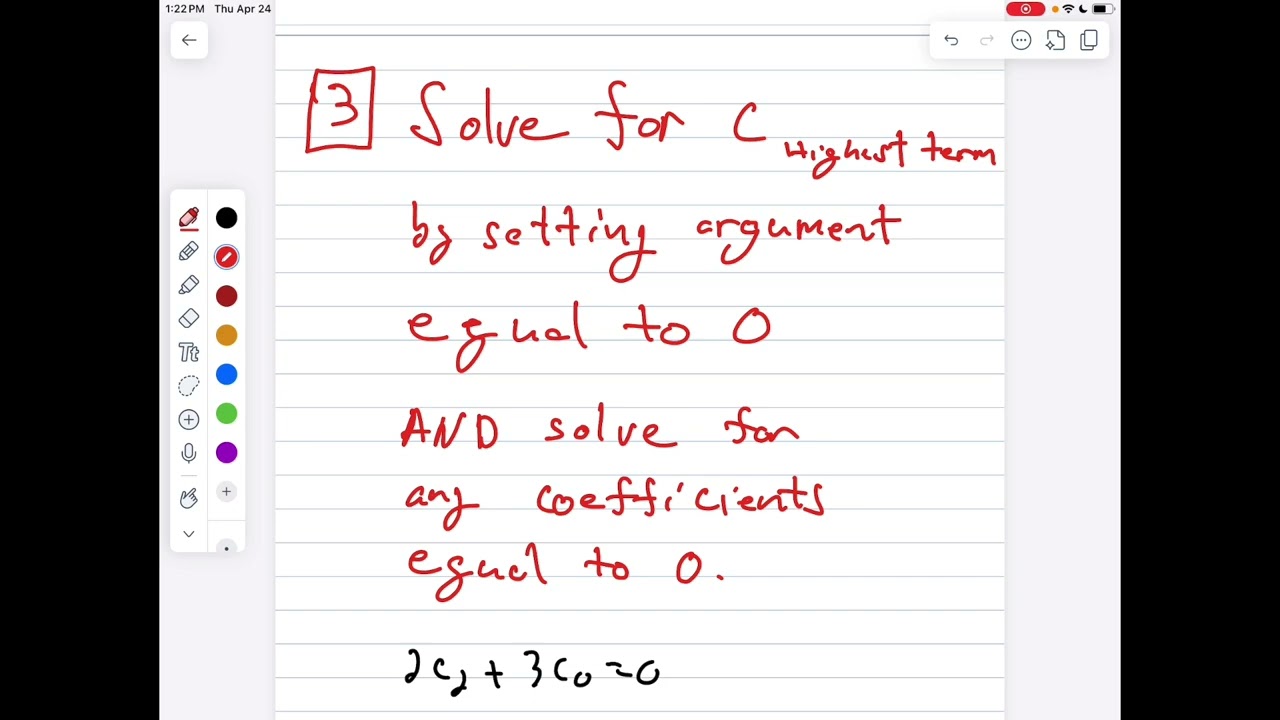 Series solution to a differential equation (Differential equations)