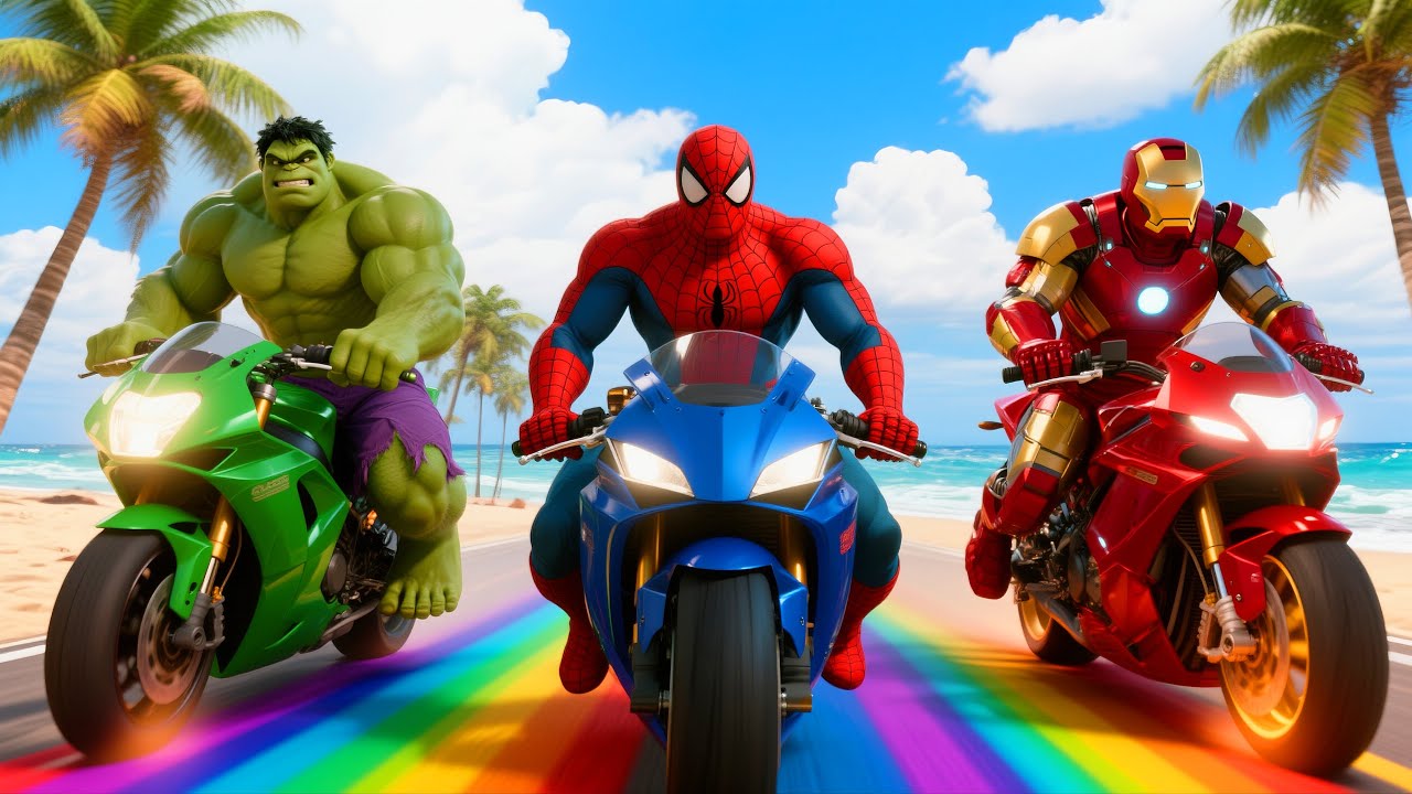 Spider-Man Biker Challenge Race in GTA 5 Ep.8
