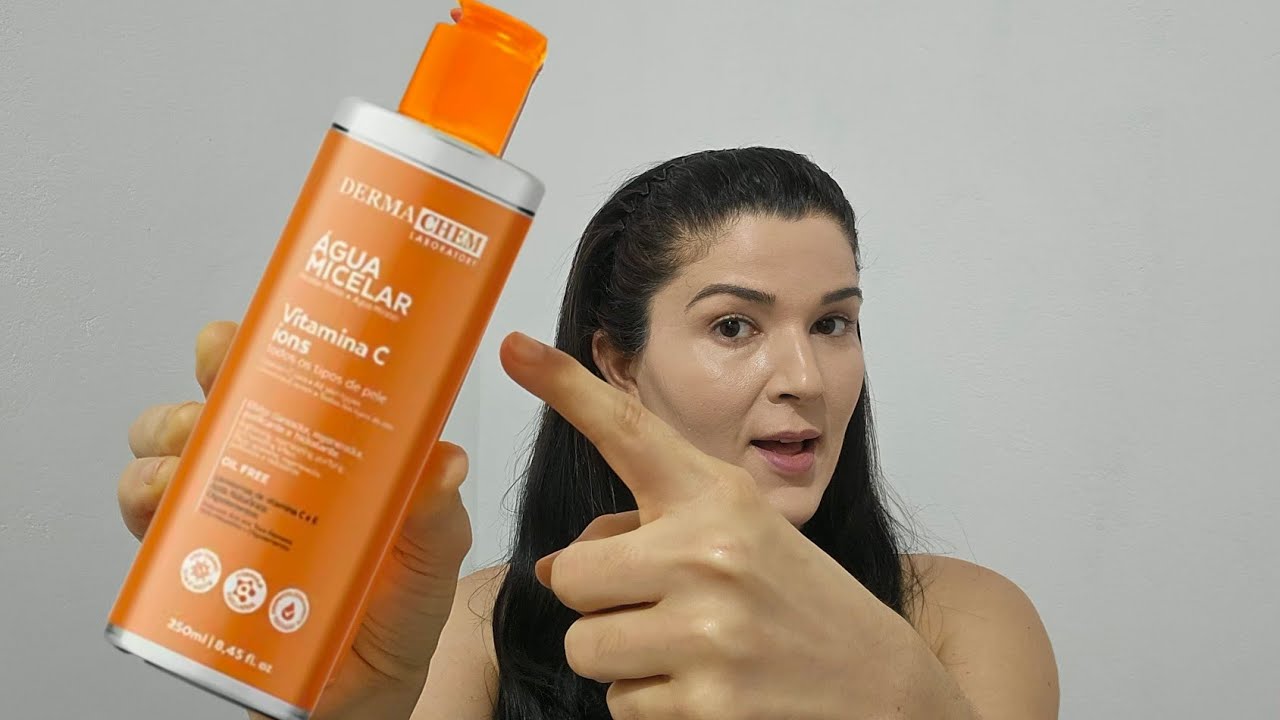 ÁGUA MICELAR DERMACHEM ( VITAMINA C ) É BOA ? REMOVE BEM MAQUIAGEM ? 😲