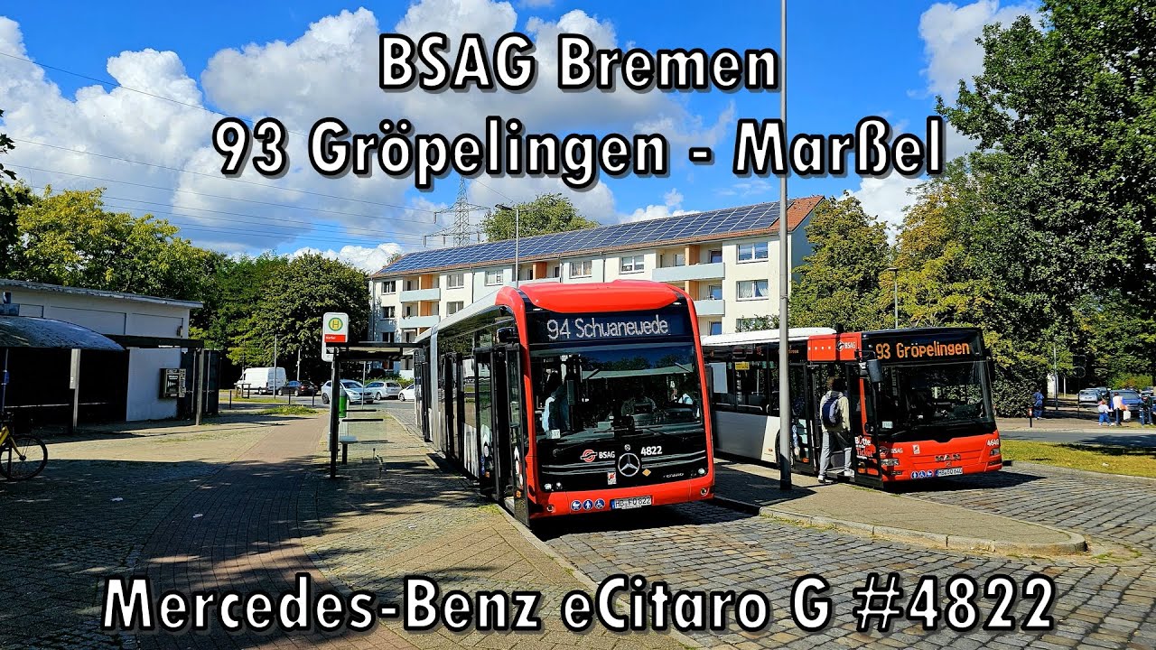 BSAG Bremen - Linie 93, Mercedes-Benz eCitaro G #4822