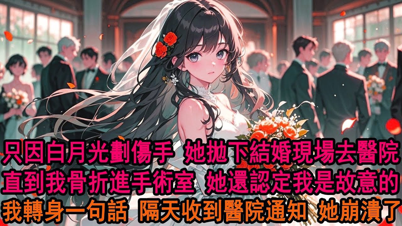 婚禮當天，未婚妻爲劃傷手的白月光逃婚，直到我一身婚服被送進手術室，柳如煙卻說：別給我添麻煩了，就因爲我送阿誠來醫院，你就故意把自己摔骨折？電話被掛斷那刻，我籤下手術單，隔天收到醫院通知，她崩潰了。