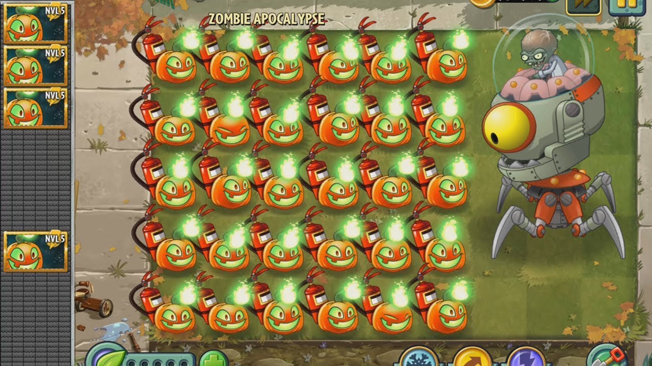 Plants vs Zombies 2 - Calabaza Iluminada vs Todos los Zomboss