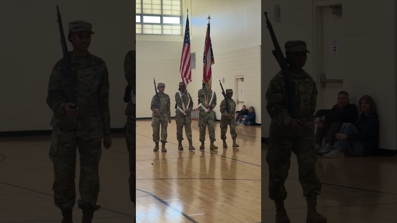 Color Guard performance (28 February, 2026, Drill Meet - Cincinnati OHARNG)