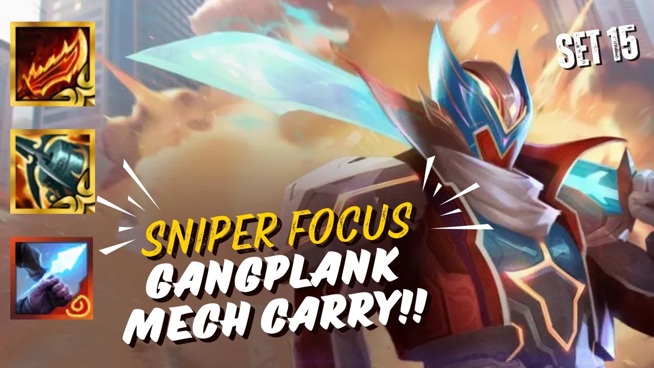 INSANE ONE SHOT KING!!🔫 Gangplank Sniper Focus Carry | Set 15 KOColiseum | Teamfight Tactics