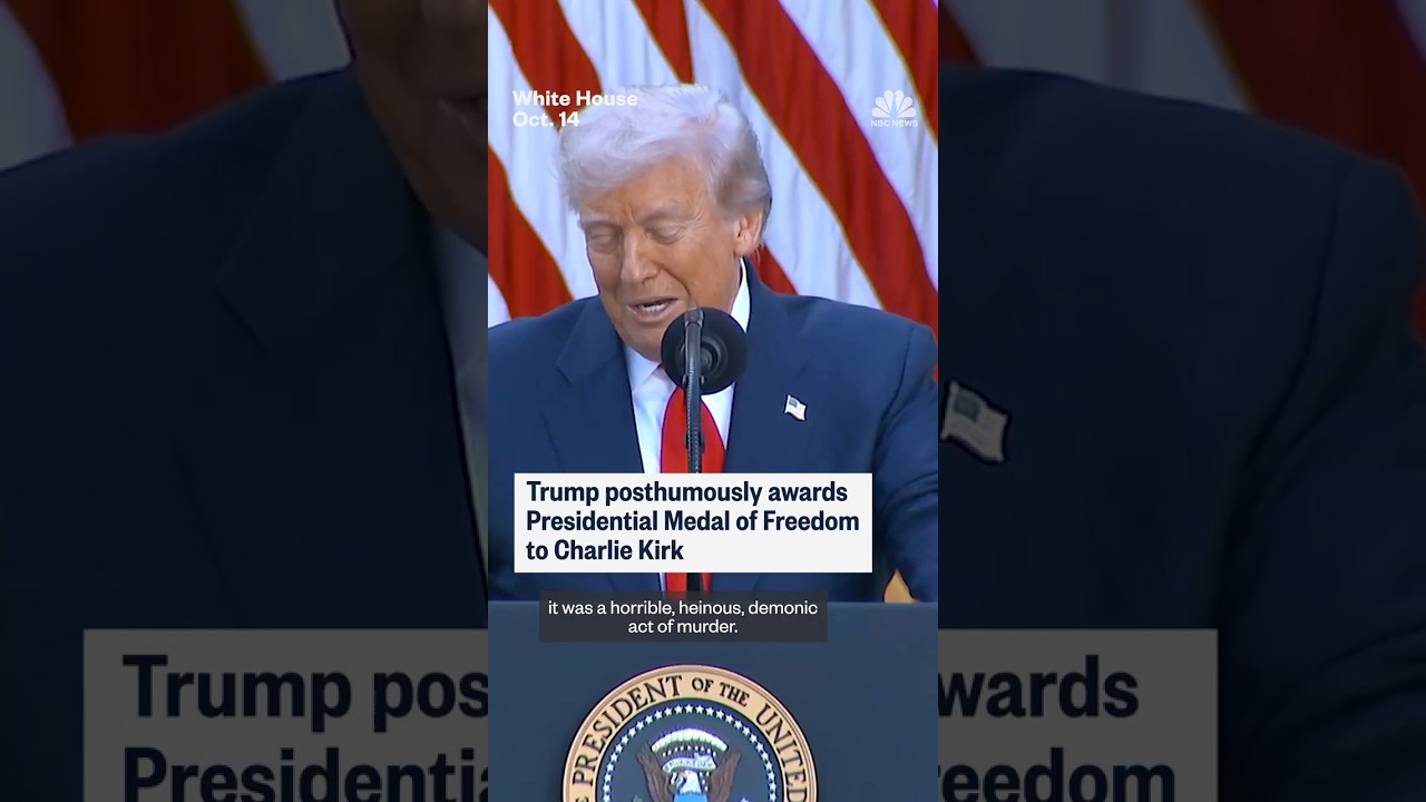 Trump posthumously awarded Presidential Medal of Freedom to Charlie Kirk