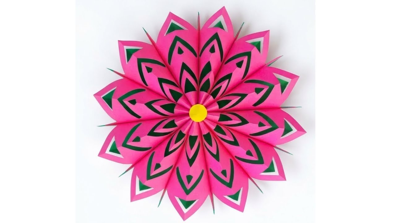 Stunning 3D HOMEDECOR paper flower #diy#origami #homemadepapercraft #snowflakes 