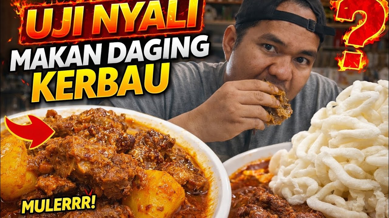 UJI NYALI MAKAN DAGING KERBAU YANG UDAH MATI !!!!