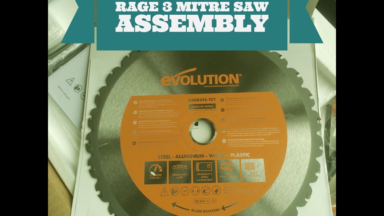 Evolution Rage 3 - SB Mitre Saw Unboxing and Assembly Probably the only saw you'll ever need.