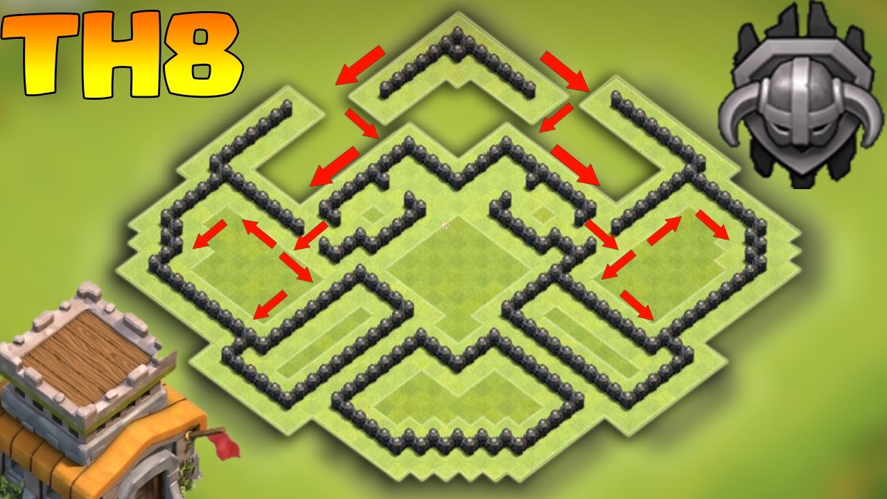 Clash Of Clans - Town Hall 8 Masters League Trophy Base 