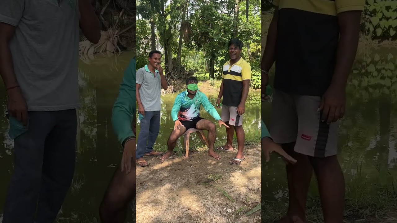 Pond challenge 🤣🤣🤣 watch till end #funnygameplay #funny #funnyvideos #comedy