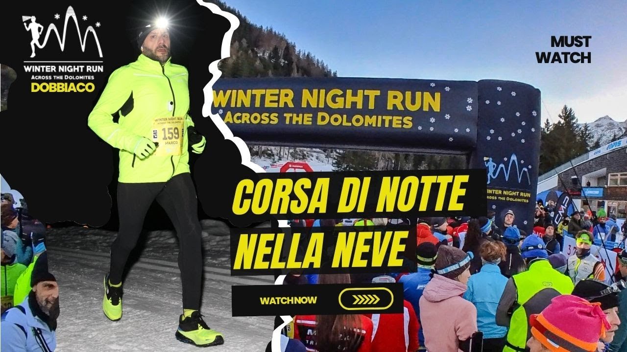 E4R 15esimo di categoria Dobbiaco Winter Night Run, corsa, di notte, sulla neve #running #dolomiti