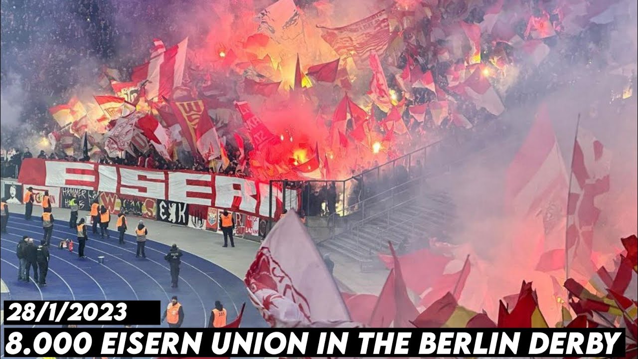 8.000 EISERN UNION IN THE BERLIN DERBY || Hertha Berlin vs Union Berlin 28/1/2023