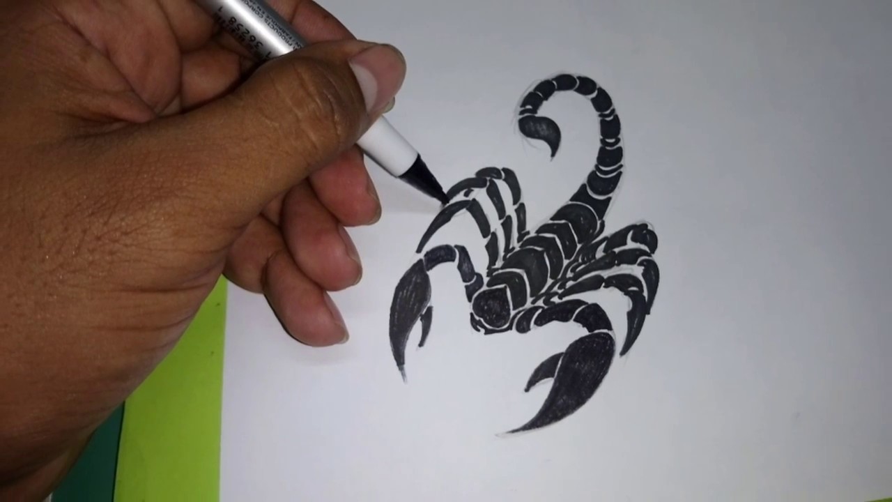 #How to draw scorpion tattoo- scorpion drawing-