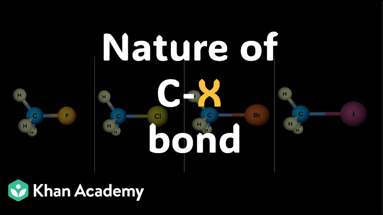 Nature of C-X bond | Haloalkanes and haloarenes | Grade 12 | Chemistry | Khan Academy