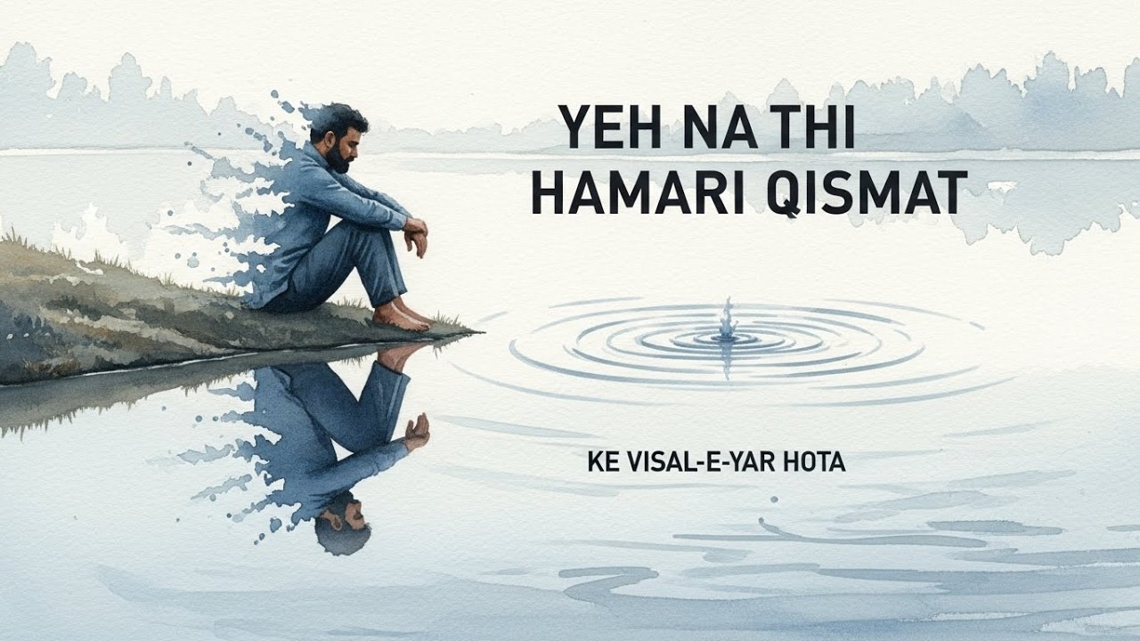 YEH NA THI HAMARI QISMAT KE WISAL -E- YAR HOTA #urdupoetry #shayari #music #viralvideo #ishq