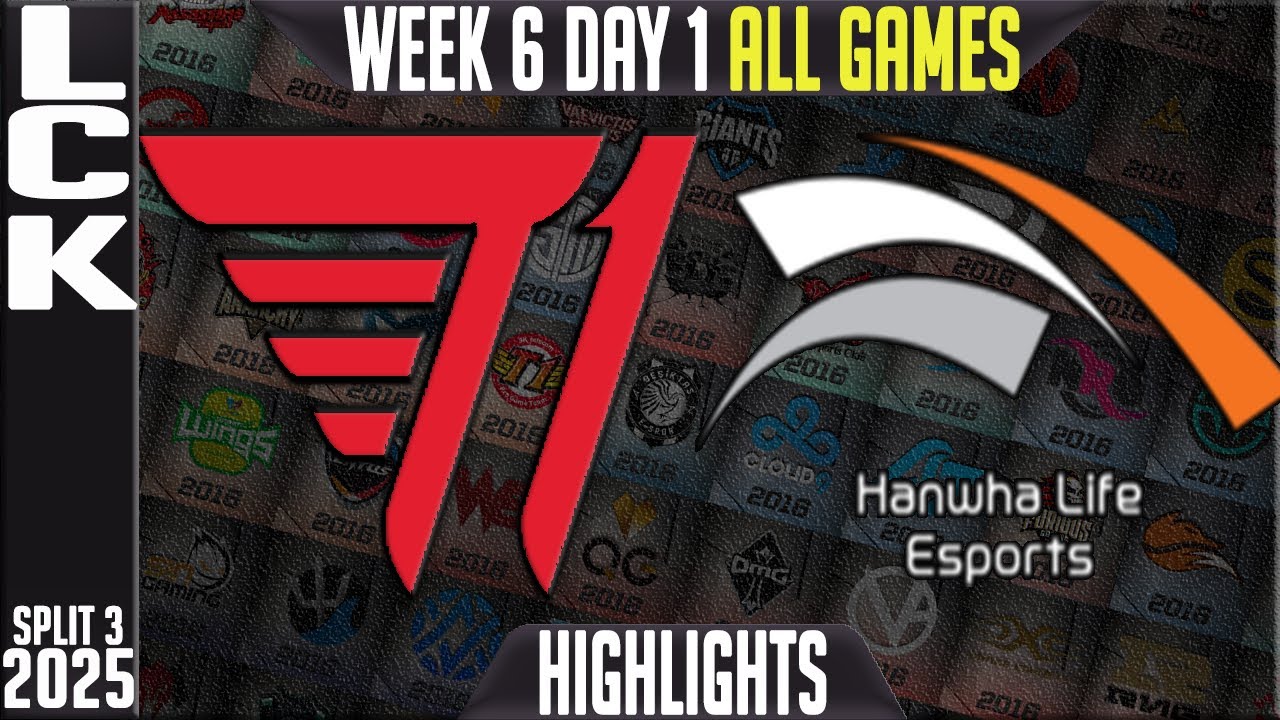 T1 vs HLE ALL GAMES Highlights | LCK Split 3 2025 W6D1 | T1 vs Hanwha Life Esports