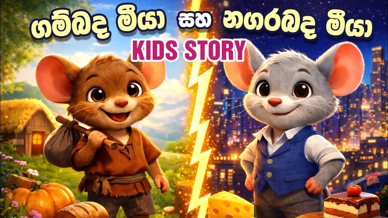 ගමේ මීයයි නගරයේ මීයයි – ලස්සන මිතුරන්ගේ අපූරු කතාව 🐭🌾🏙️
