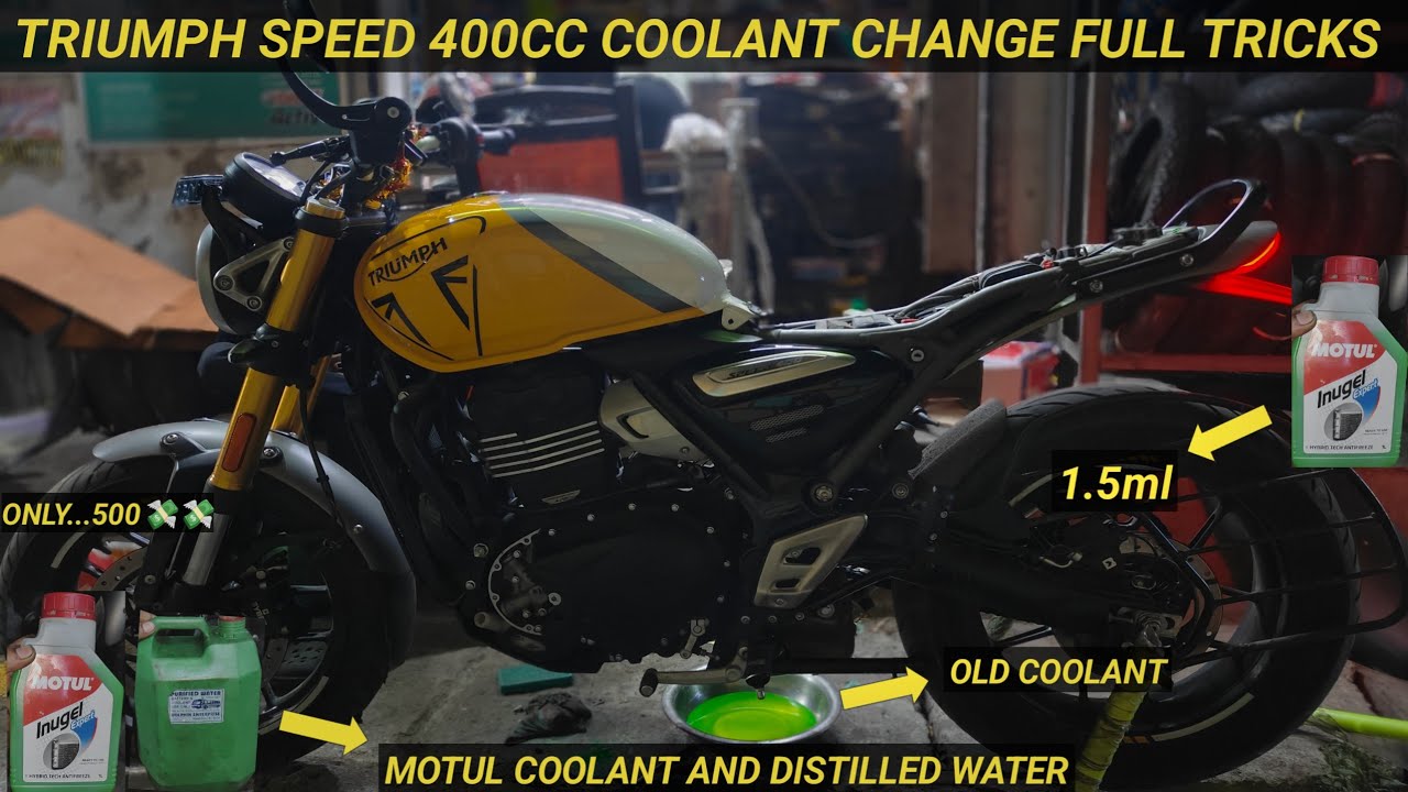 TRIUMPH SPEED 400CC COOLANT CHANGE FULL TRICKS VIDEO