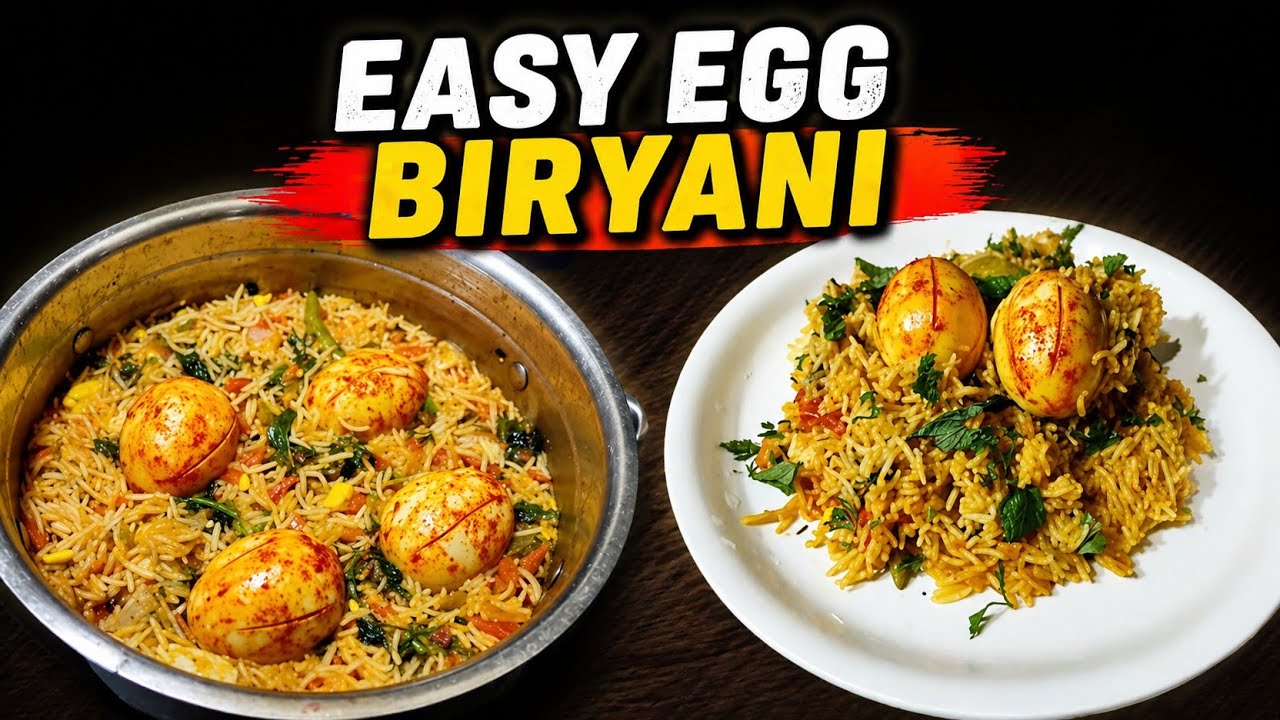 Egg Biryani Easy Recipe | ಮನೆಯಲ್ಲಿ ಮಾಡುವ ಸುಲಭ ಮೊಟ್ಟೆ ಬಿರಿಯಾನಿ | Egg Recipes