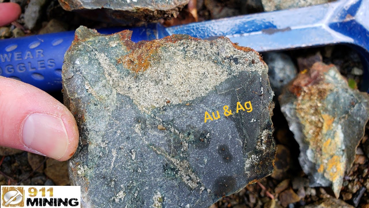 High Grade Gold & Silver Ore Grab Sample From A Logging Road!