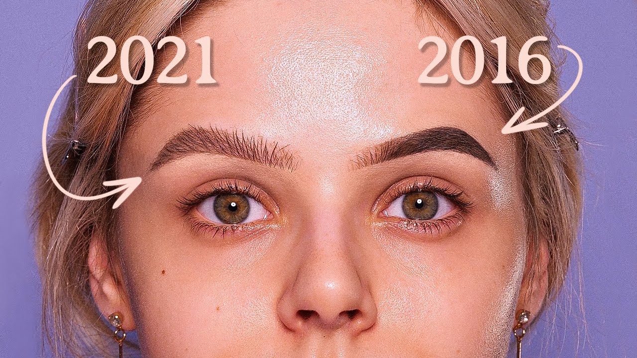 2016 vs 2021 brow tutorial