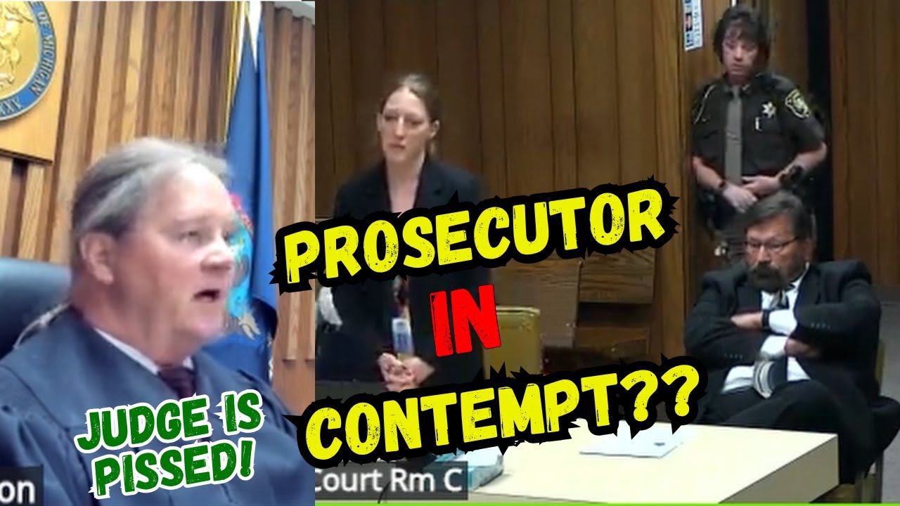 Prosecutor in CONTEMPT?  Judge is PISSED and ASOLUTELY SLAMS the Sitting Prosecutor!!!