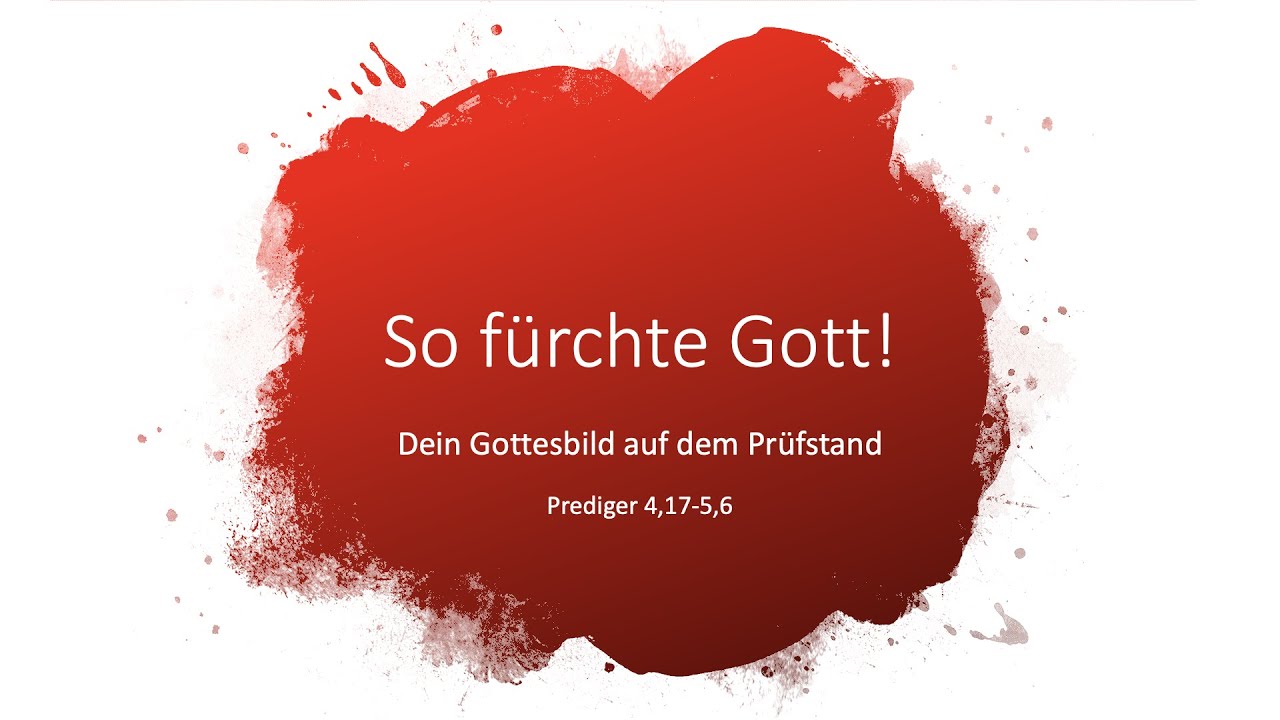 So fürchte Gott! // Dr. Johannes Schröder