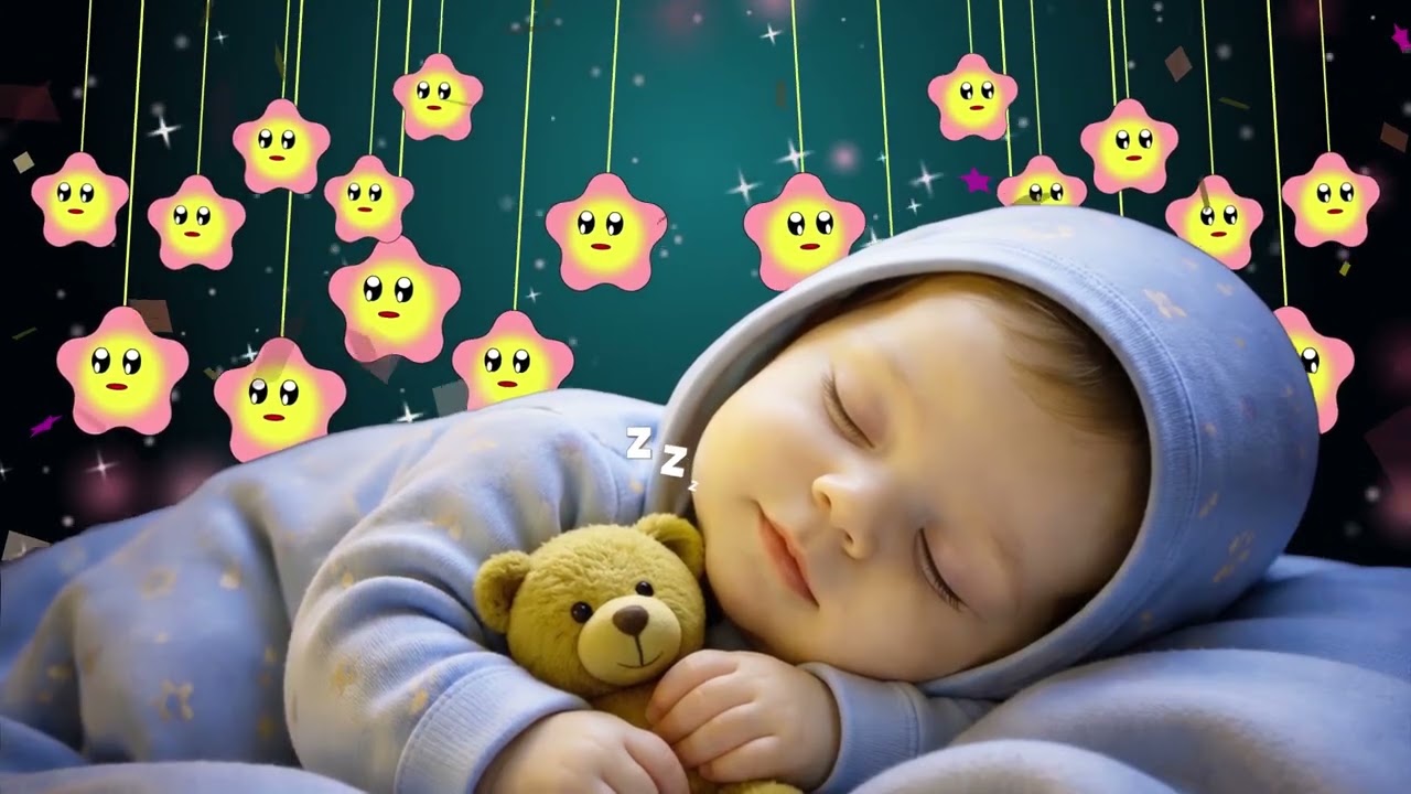 Baby Sleep Music 💤 Sleep Instantly in 3 Minutes with Mozart & Brahms Lullabies 🎵 Gentle Calm Night