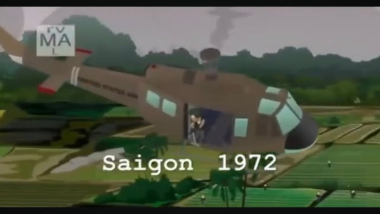 The Vietnam scene from South Park but the music is replaced with Battlefield Vietnam&rsquo;s theme song