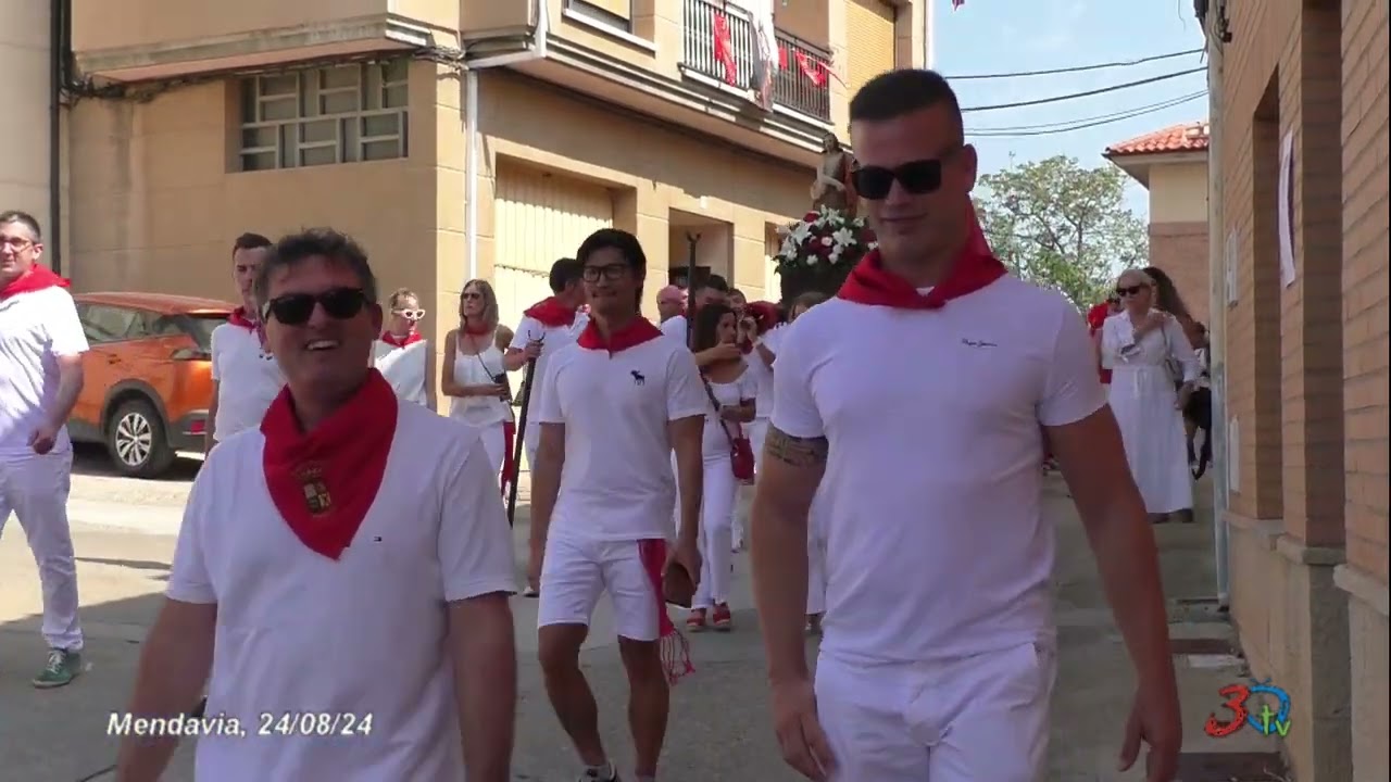 Mendavia, Fiestas 2024, Procesión y Misa en honor al Patrón 24/08/24