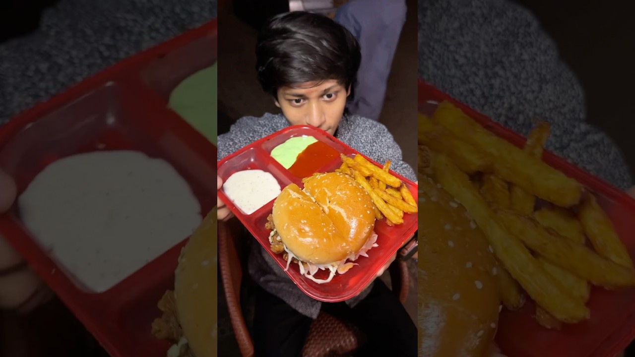 I TRIED ZINGER BURGER & SHAWARMA AT STREET FOOD 🍔 