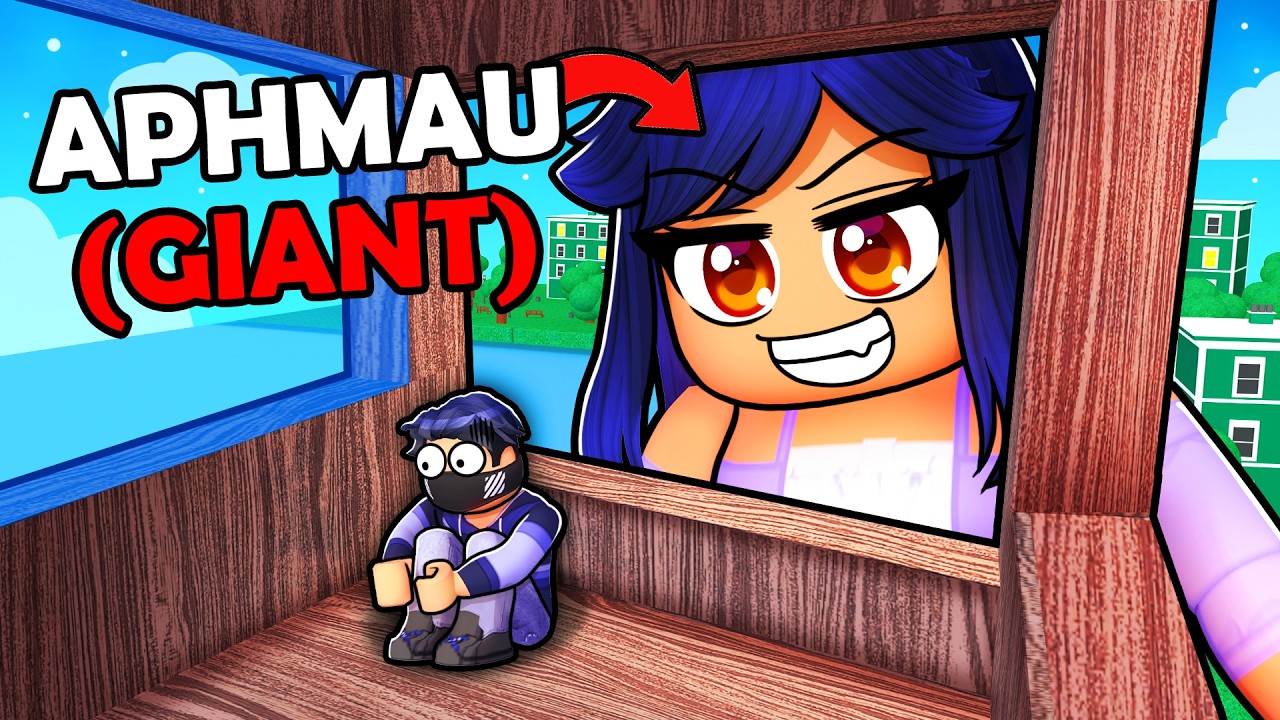 Aphmau HIDES from GIANT in Roblox!
