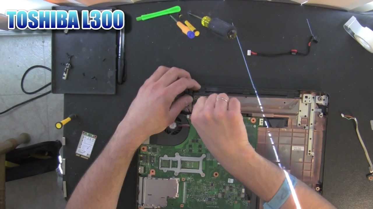 TOSHIBA Satellite L300 laptop take apart video, disassemble, how to open, video disassembly